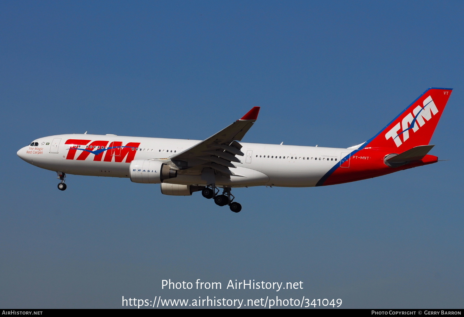 Aircraft Photo of PT-MVT | Airbus A330-223 | TAM Linhas Aéreas | AirHistory.net #341049