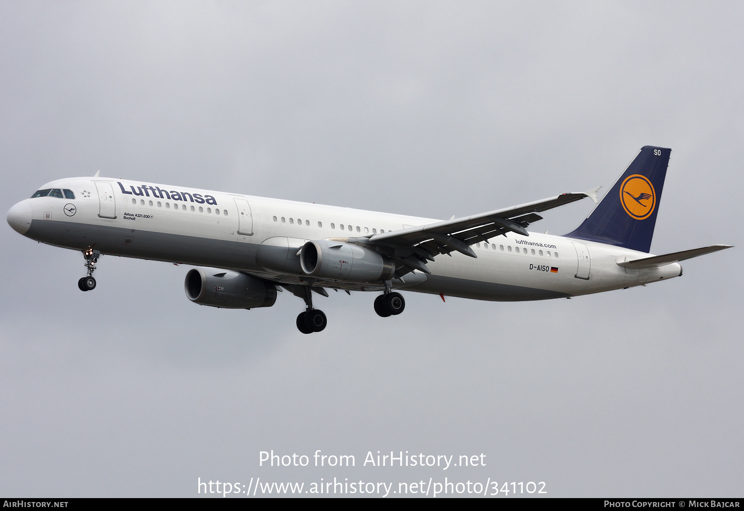 Aircraft Photo of D-AISO | Airbus A321-231 | Lufthansa | AirHistory.net #341102