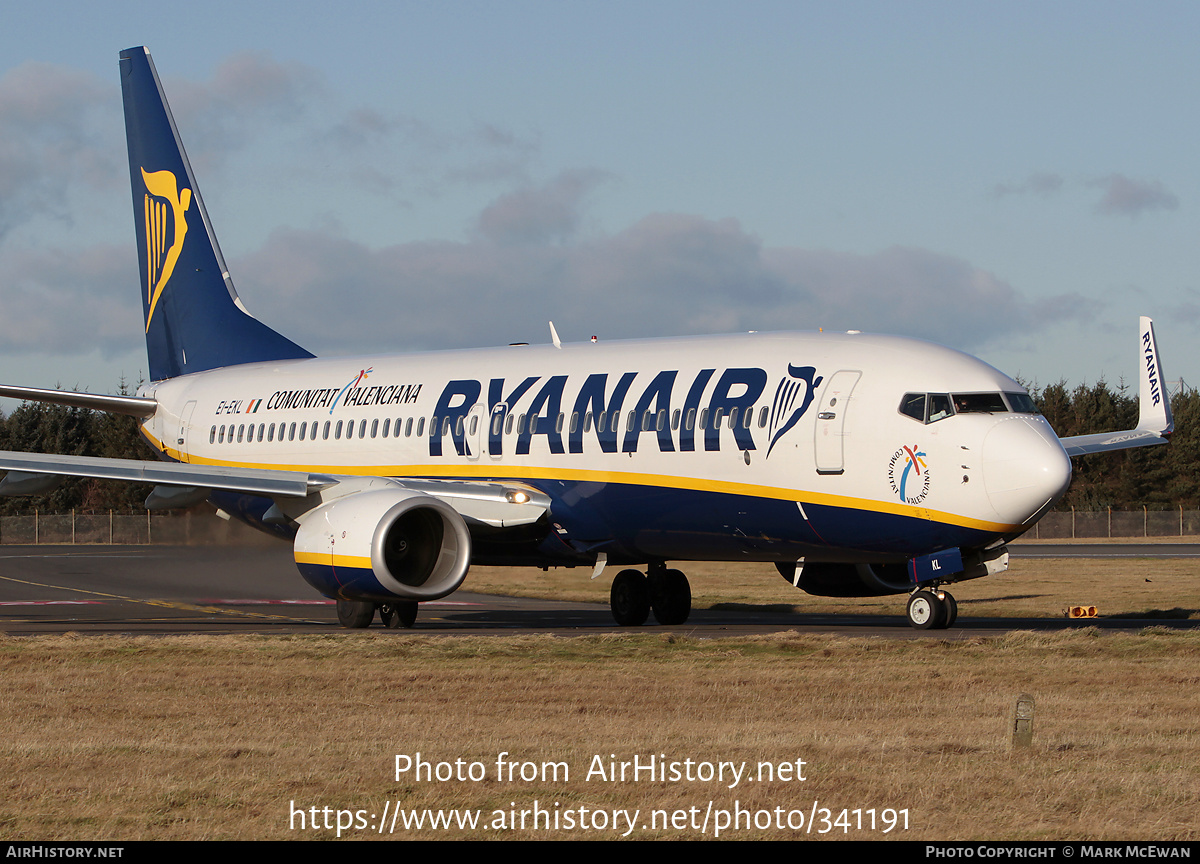 Aircraft Photo of EI-EKL | Boeing 737-8AS | Ryanair | AirHistory.net #341191