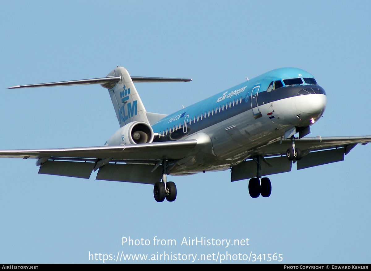 Aircraft Photo of PH-KZB | Fokker 70 (F28-0070) | KLM Cityhopper | AirHistory.net #341565