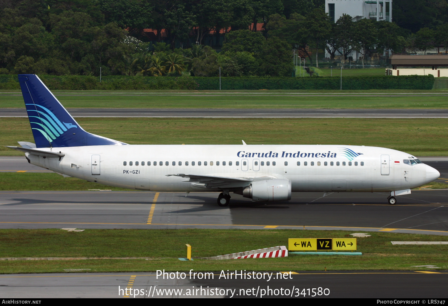 Aircraft Photo of PK-GZI | Boeing 737-4M0 | Garuda Indonesia | AirHistory.net #341580