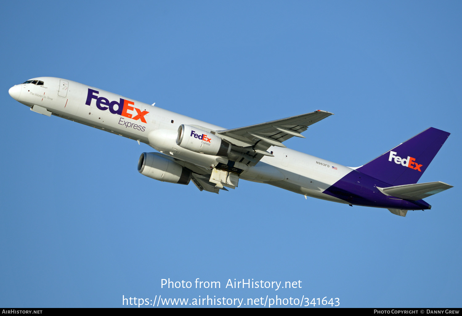 Aircraft Photo of N963FD | Boeing 757-28A(SF) | FedEx Express - Federal Express | AirHistory.net #341643