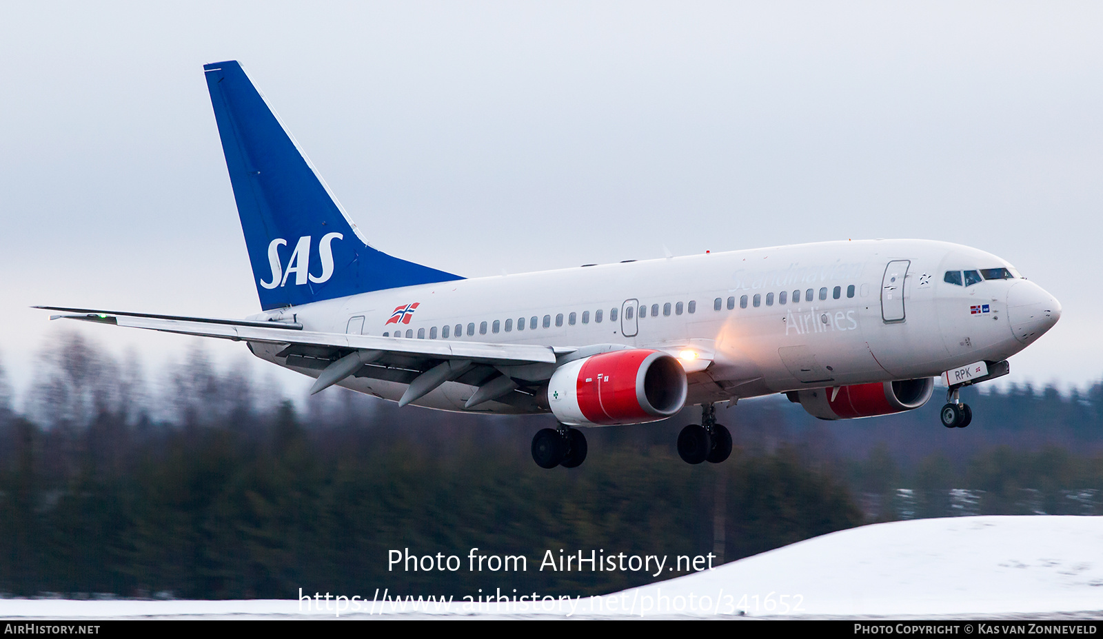 Aircraft Photo of LN-RPK | Boeing 737-783 | Scandinavian Airlines - SAS | AirHistory.net #341652