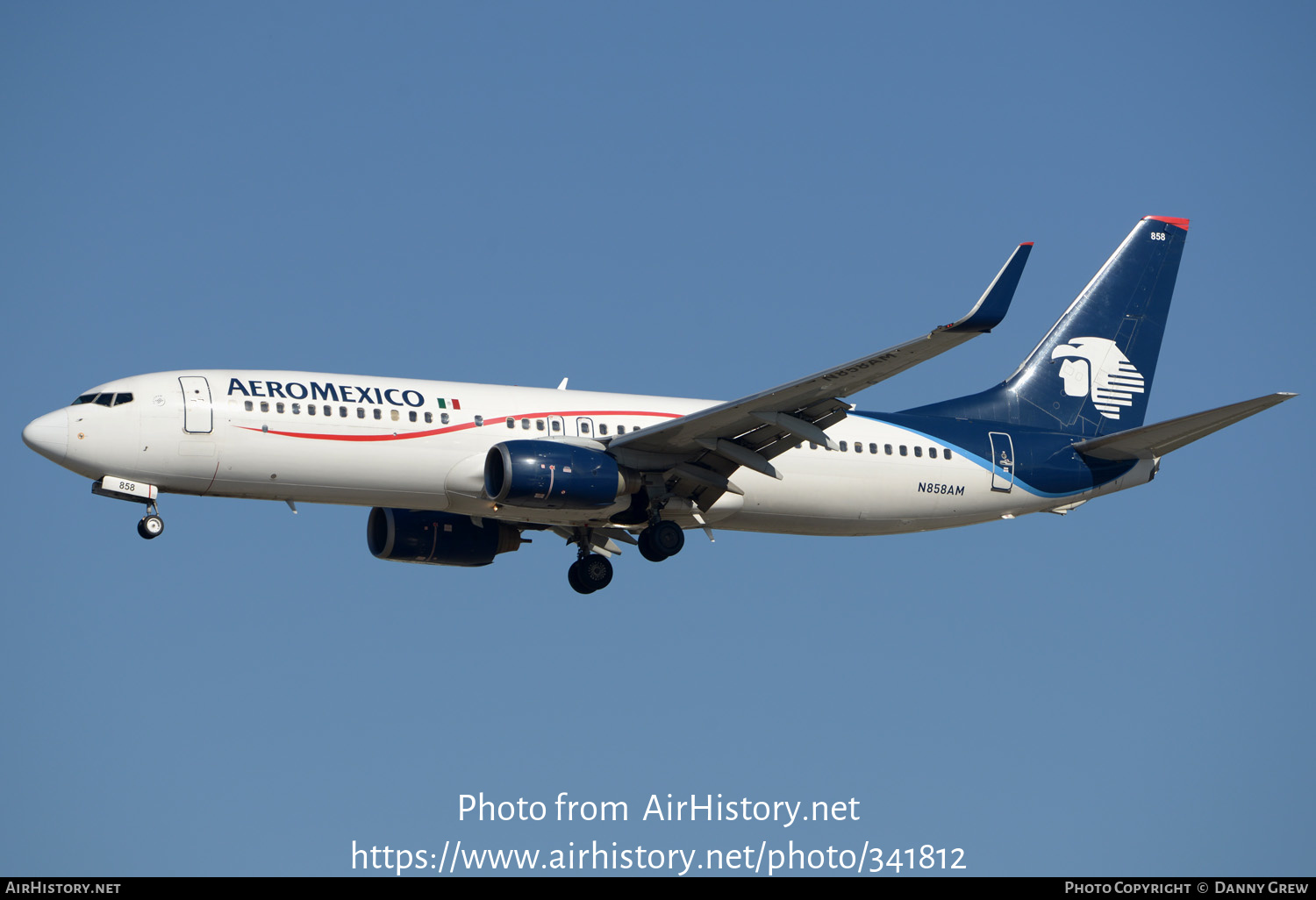 Aircraft Photo of N858AM | Boeing 737-8Q8 | AeroMéxico | AirHistory.net #341812