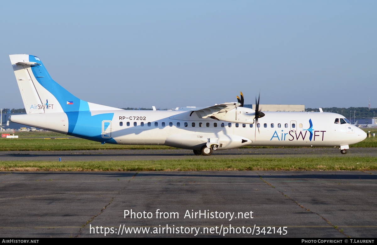 Aircraft Photo of RP-C7202 | ATR ATR-72-600 (ATR-72-212A) | AirSwift | AirHistory.net #342145