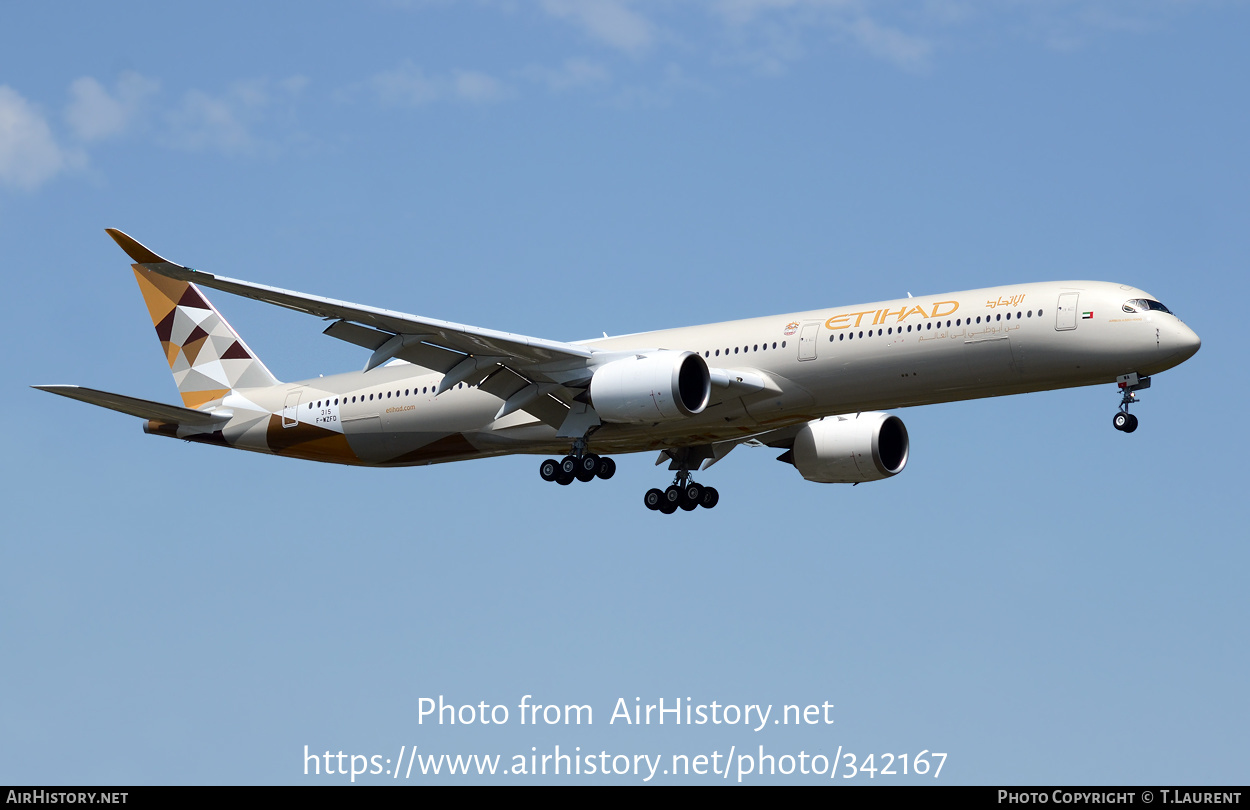 Aircraft Photo of F-WZFD | Airbus A350-1041 | Etihad Airways | AirHistory.net #342167