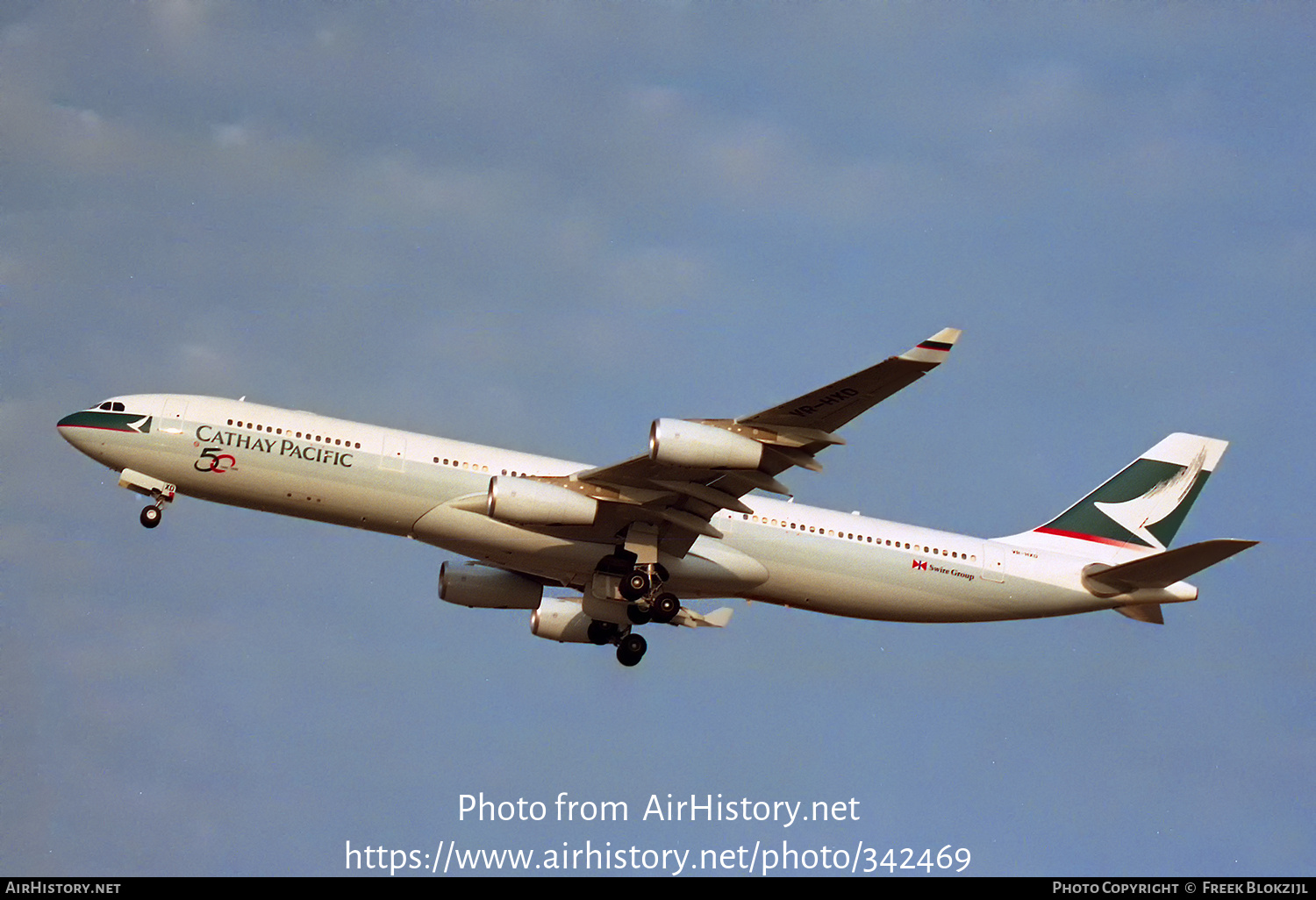 Aircraft Photo of VR-HXD | Airbus A340-313X | Cathay Pacific Airways | AirHistory.net #342469