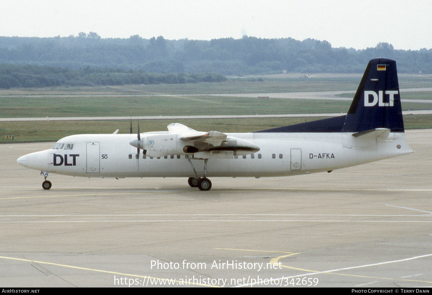 Aircraft Photo of D-AFKA | Fokker 50 | DLT - Deutsche Luftverkehrsgesellschaft | AirHistory.net #342659