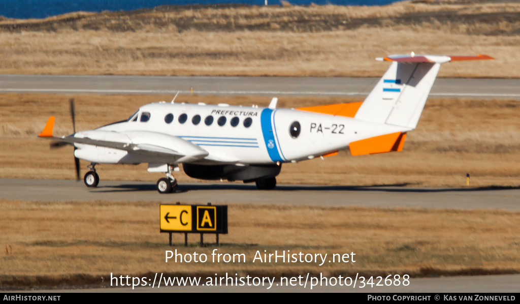 Aircraft Photo of PA-22 | Hawker Beechcraft 350ER King Air (B300) | Argentina - Coast Guard | AirHistory.net #342688