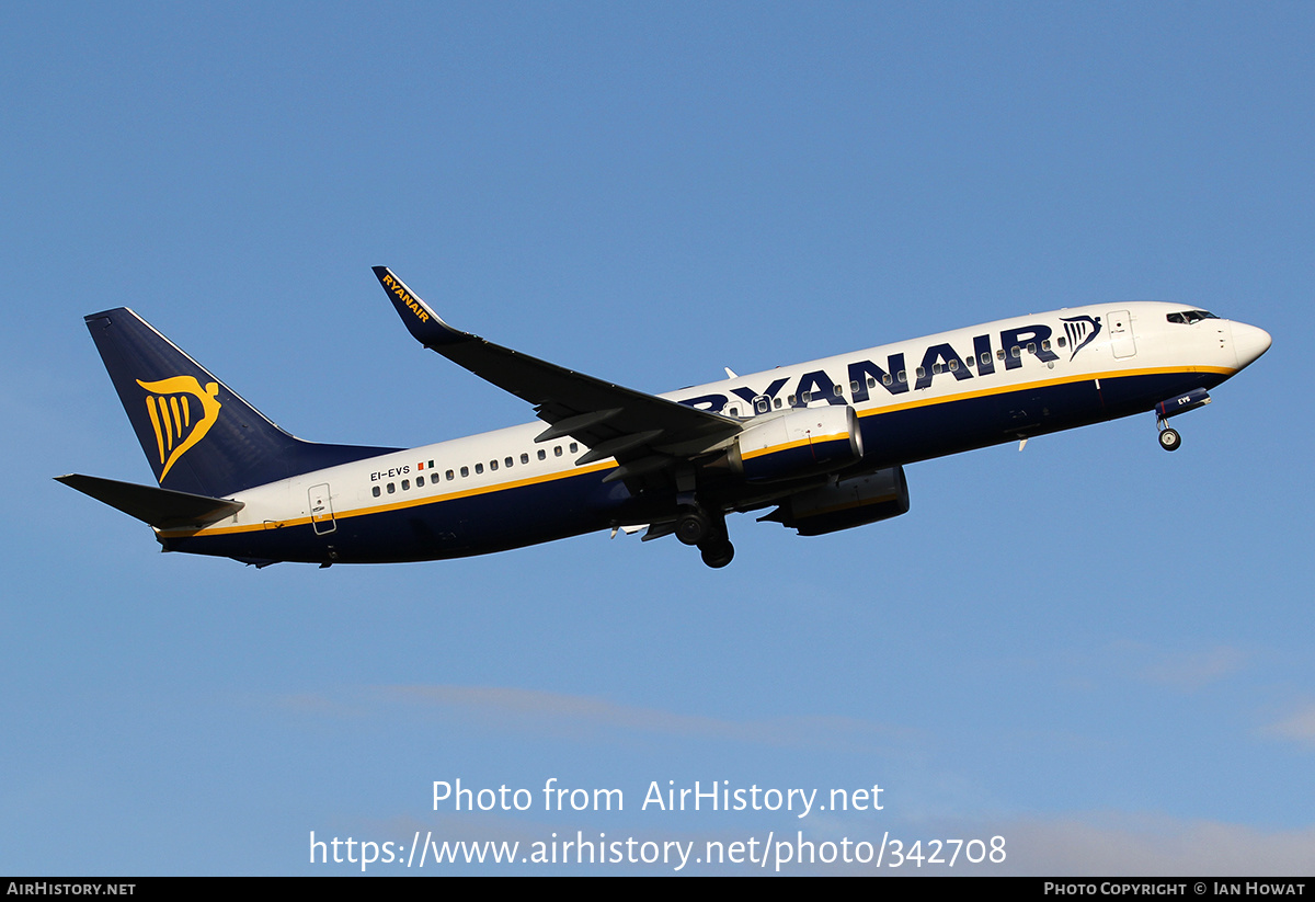 Aircraft Photo of EI-EVS | Boeing 737-8AS | Ryanair | AirHistory.net #342708