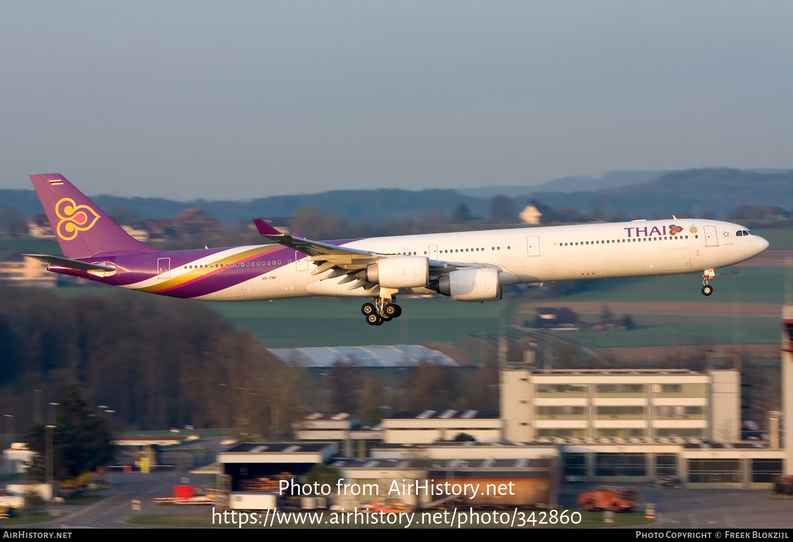 Aircraft Photo of HS-TNF | Airbus A340-642 | Thai Airways International | AirHistory.net #342860