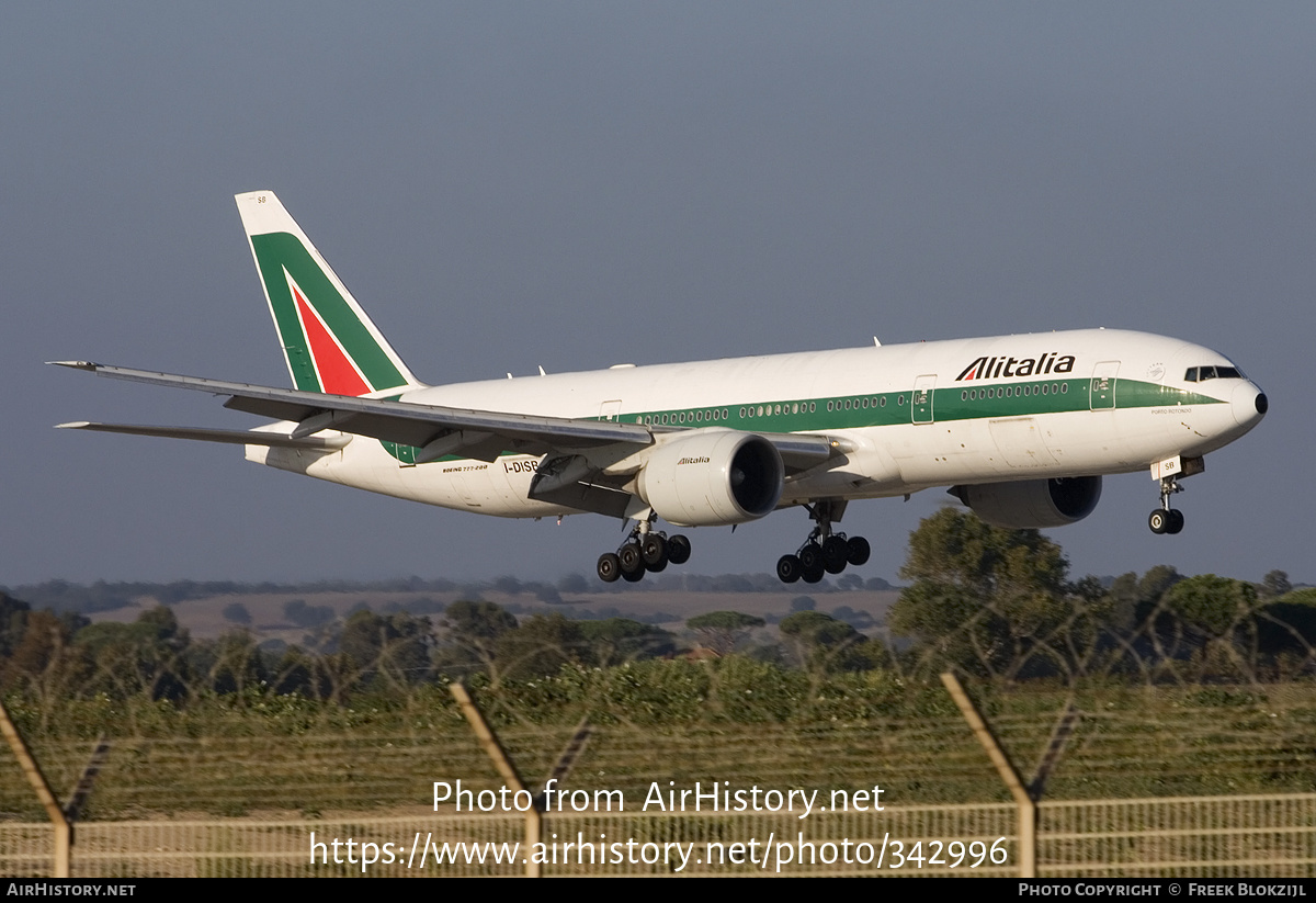 Aircraft Photo of I-DISB | Boeing 777-243/ER | Alitalia | AirHistory.net #342996