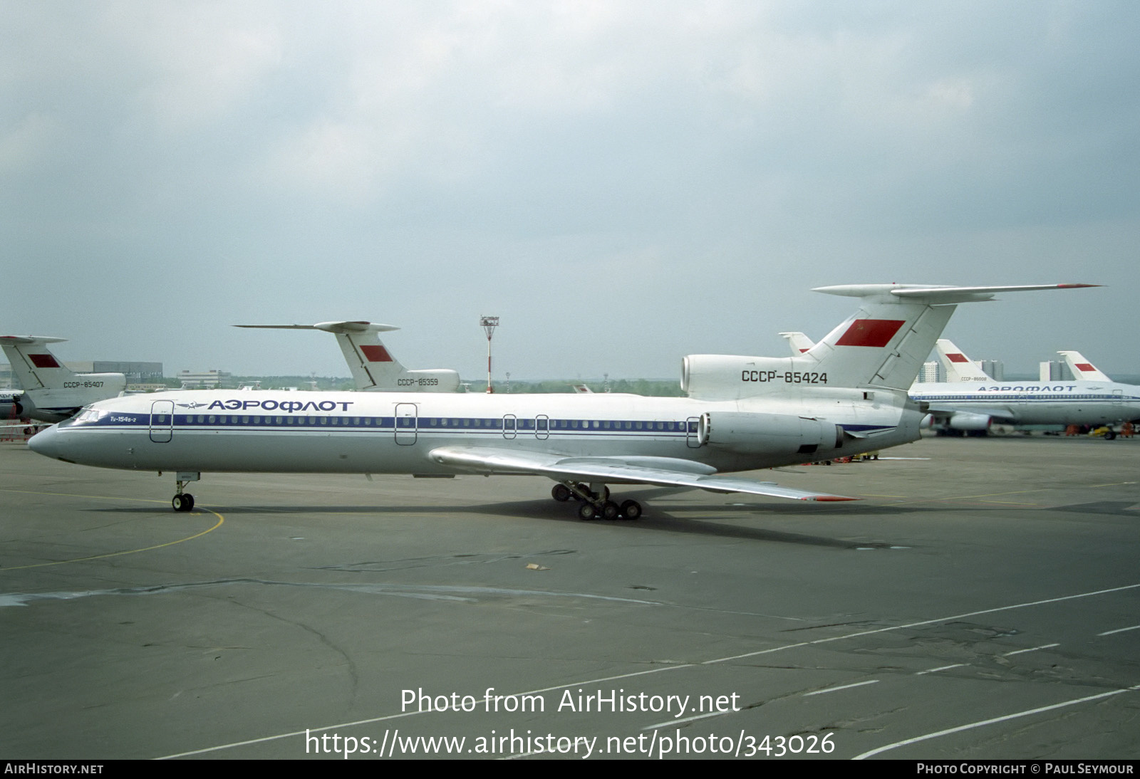 Aircraft Photo of CCCP-85424 | Tupolev Tu-154B-2 | Aeroflot | AirHistory.net #343026