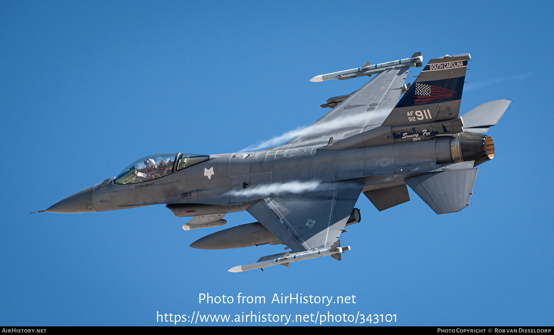 Aircraft Photo of 92-3911 / AF92-911 | Lockheed Martin F-16CM Fighting Falcon | USA - Air Force | AirHistory.net #343101