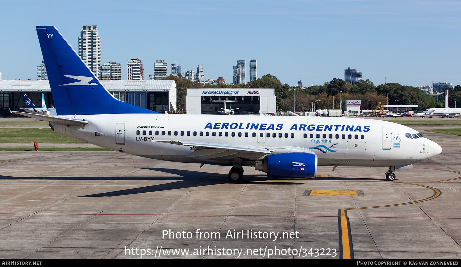 Aircraft Photo of LV-BYY | Boeing 737-7BD | Aerolíneas Argentinas | AirHistory.net #343223