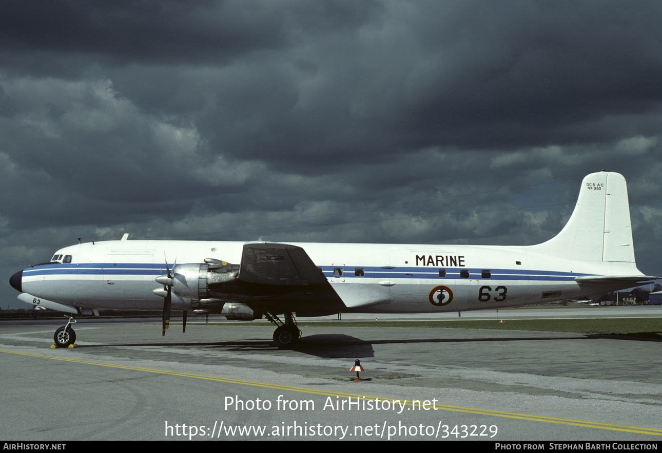 Aircraft Photo of 44063 | Douglas DC-6A(C) | France - Navy | AirHistory.net #343229