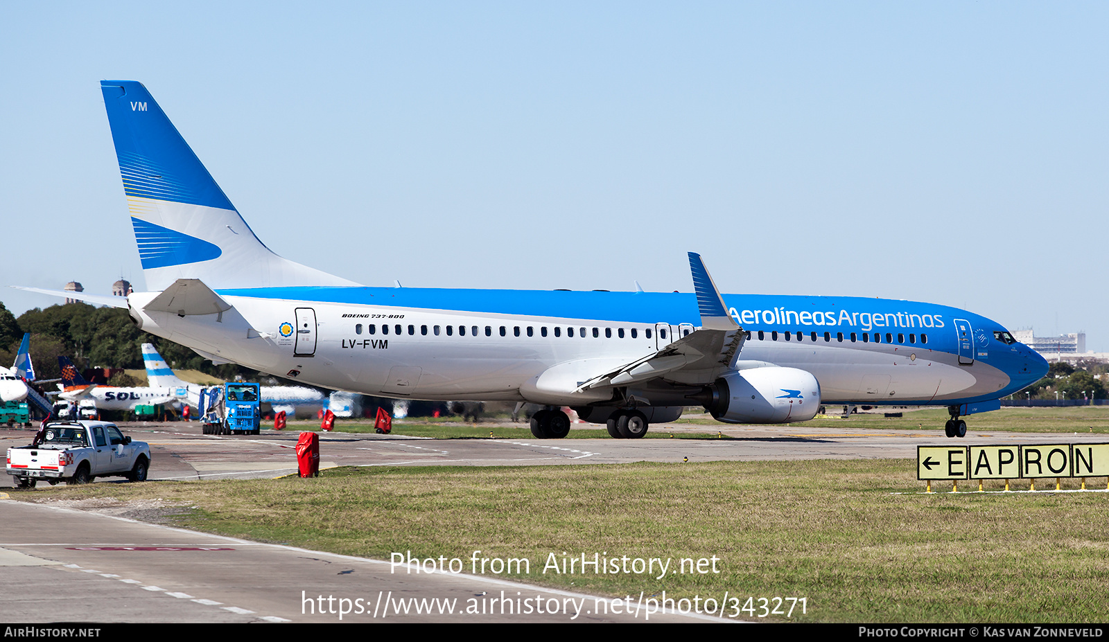 Aircraft Photo of LV-FVM | Boeing 737-8SH | Aerolíneas Argentinas | AirHistory.net #343271