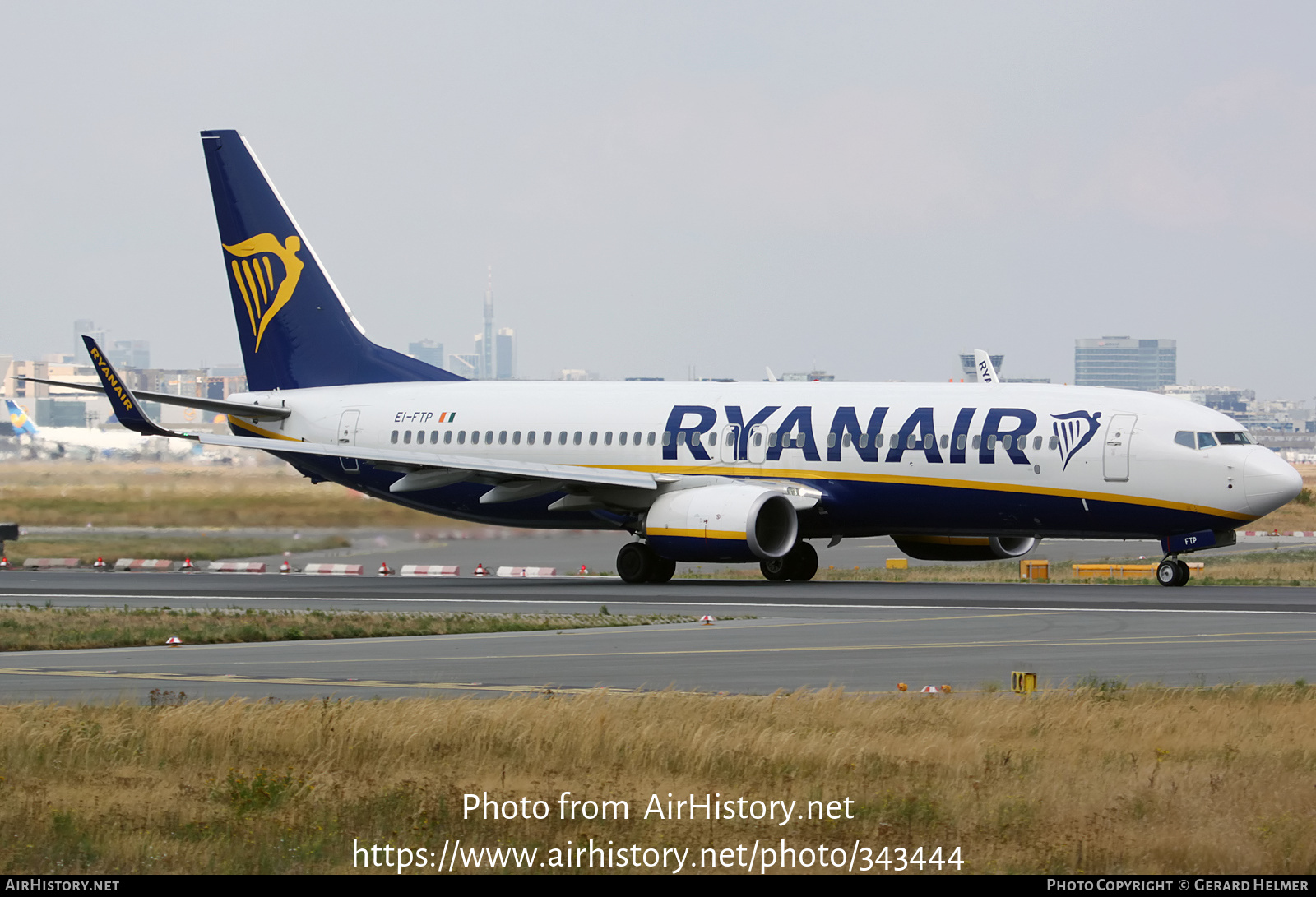 Aircraft Photo of EI-FTP | Boeing 737-800 | Ryanair | AirHistory.net #343444