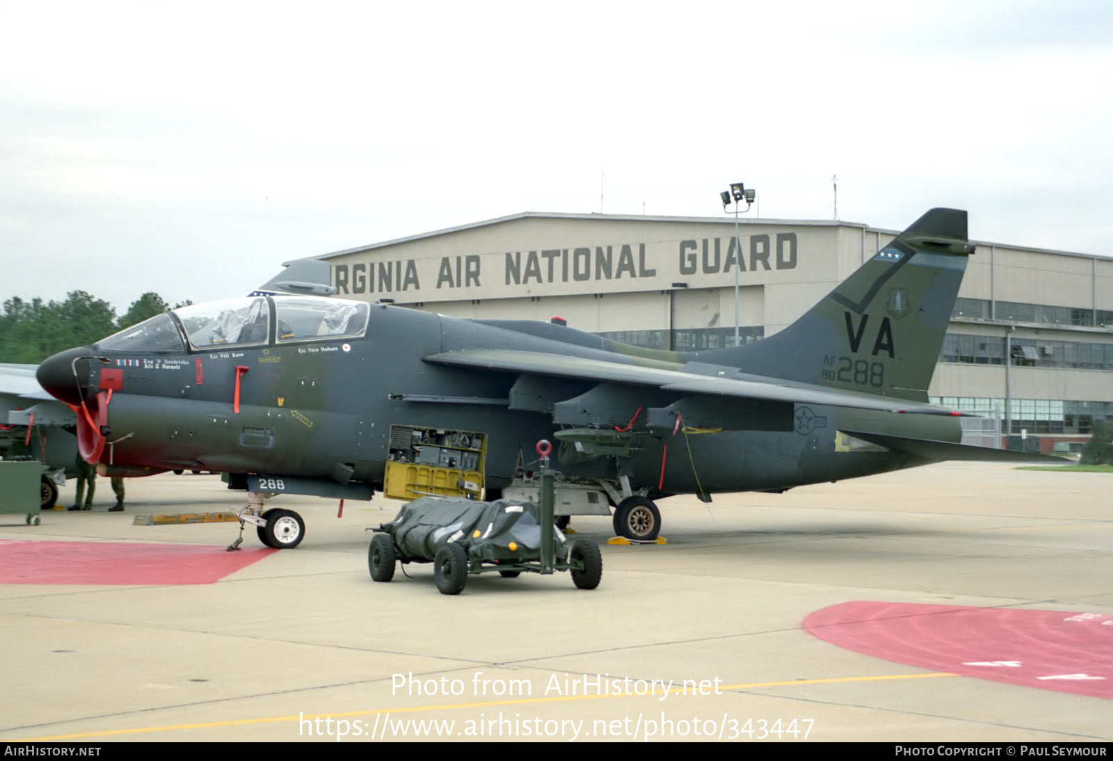 Aircraft Photo of 80-0288 / AF80-288 | Vought A-7K Corsair II | USA - Air Force | AirHistory.net #343447