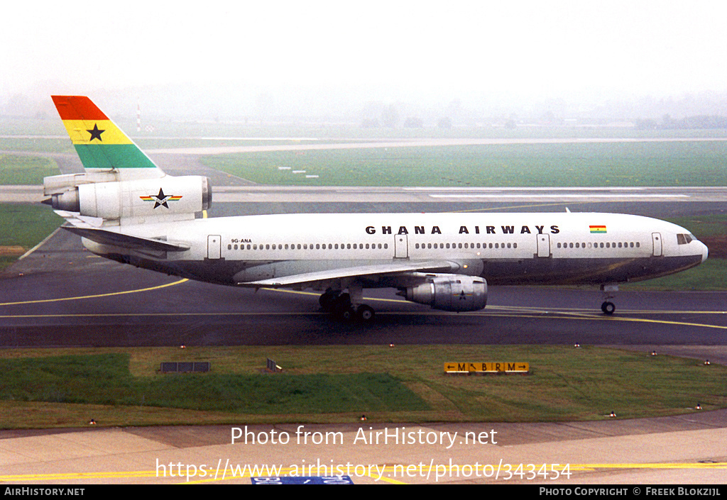 Aircraft Photo of 9G-ANA | McDonnell Douglas DC-10-30 | Ghana Airways | AirHistory.net #343454