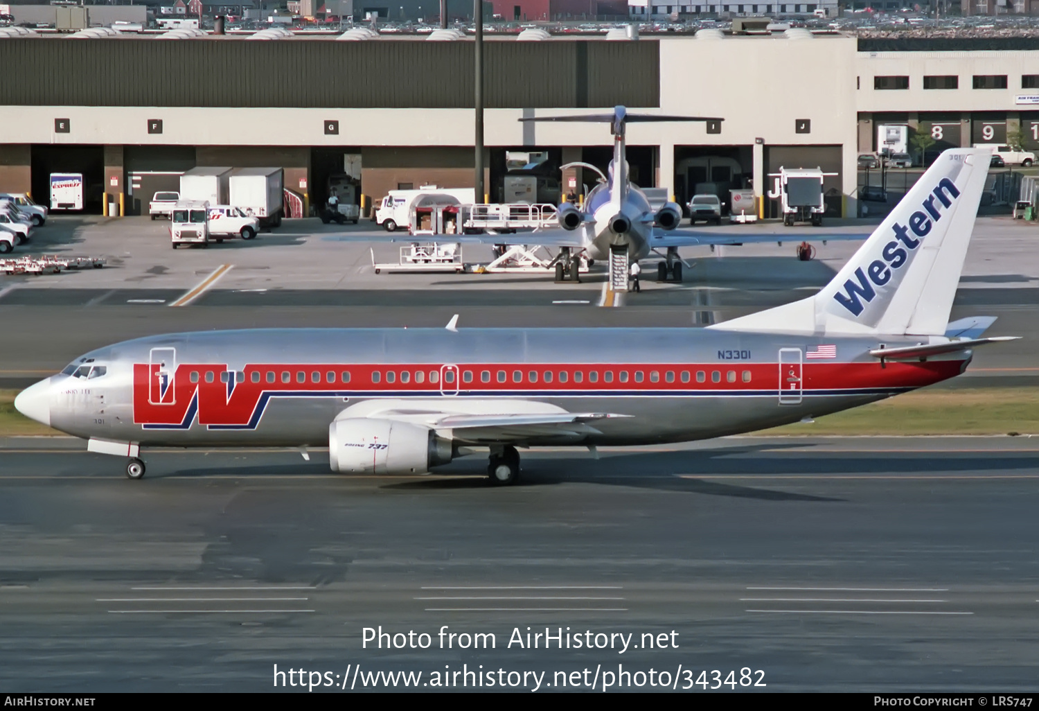 Aircraft Photo of N3301 | Boeing 737-347 | Western Airlines | AirHistory.net #343482