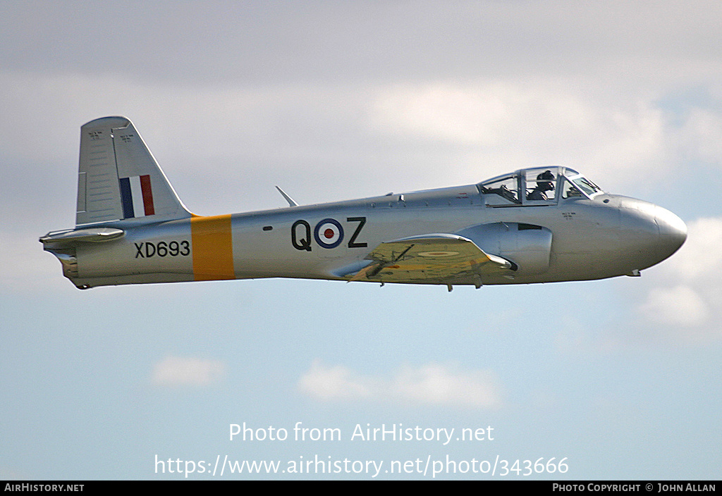 Aircraft Photo of G-AOBU / XD693 | Hunting Percival P.84 Jet Provost T1 | UK - Air Force | AirHistory.net #343666