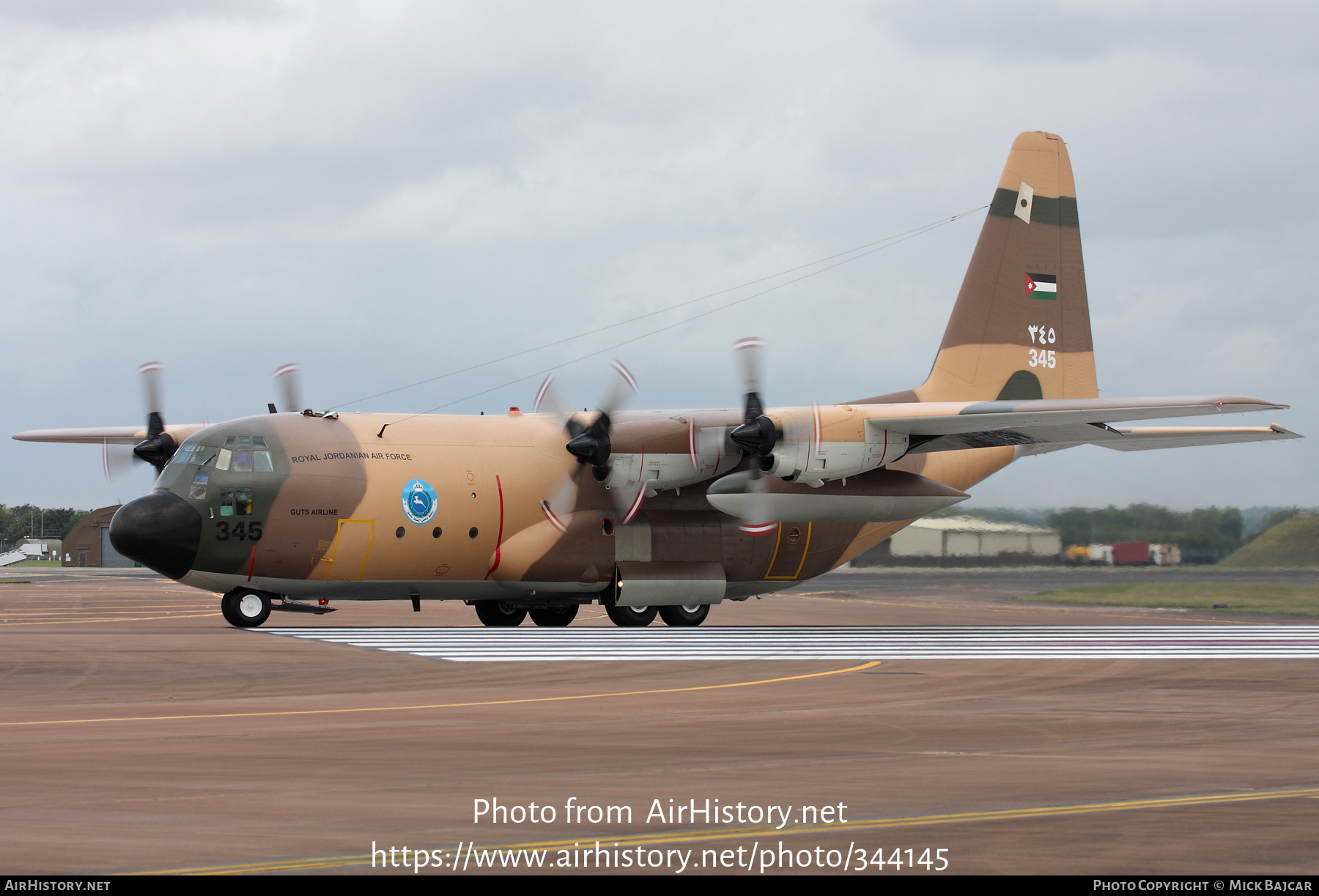 Aircraft Photo of 345 | Lockheed C-130H Hercules | Jordan - Air Force ...