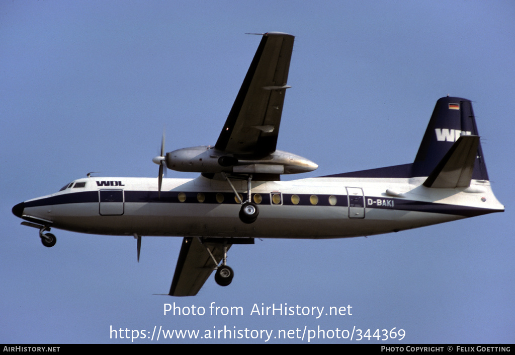 Aircraft Photo of D-BAKI | Fokker F27-100 Friendship | WDL Aviation | AirHistory.net #344369