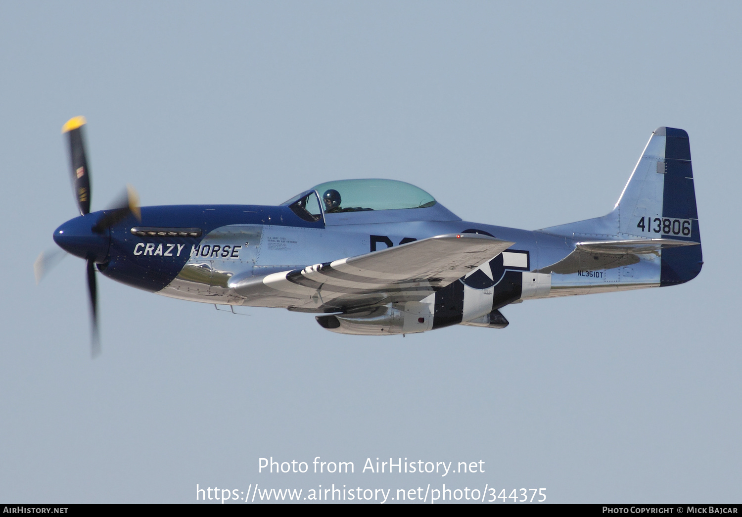 Aircraft Photo of N351DT / NL351DT / 413806 | North American P-51D Mustang | USA - Air Force | AirHistory.net #344375