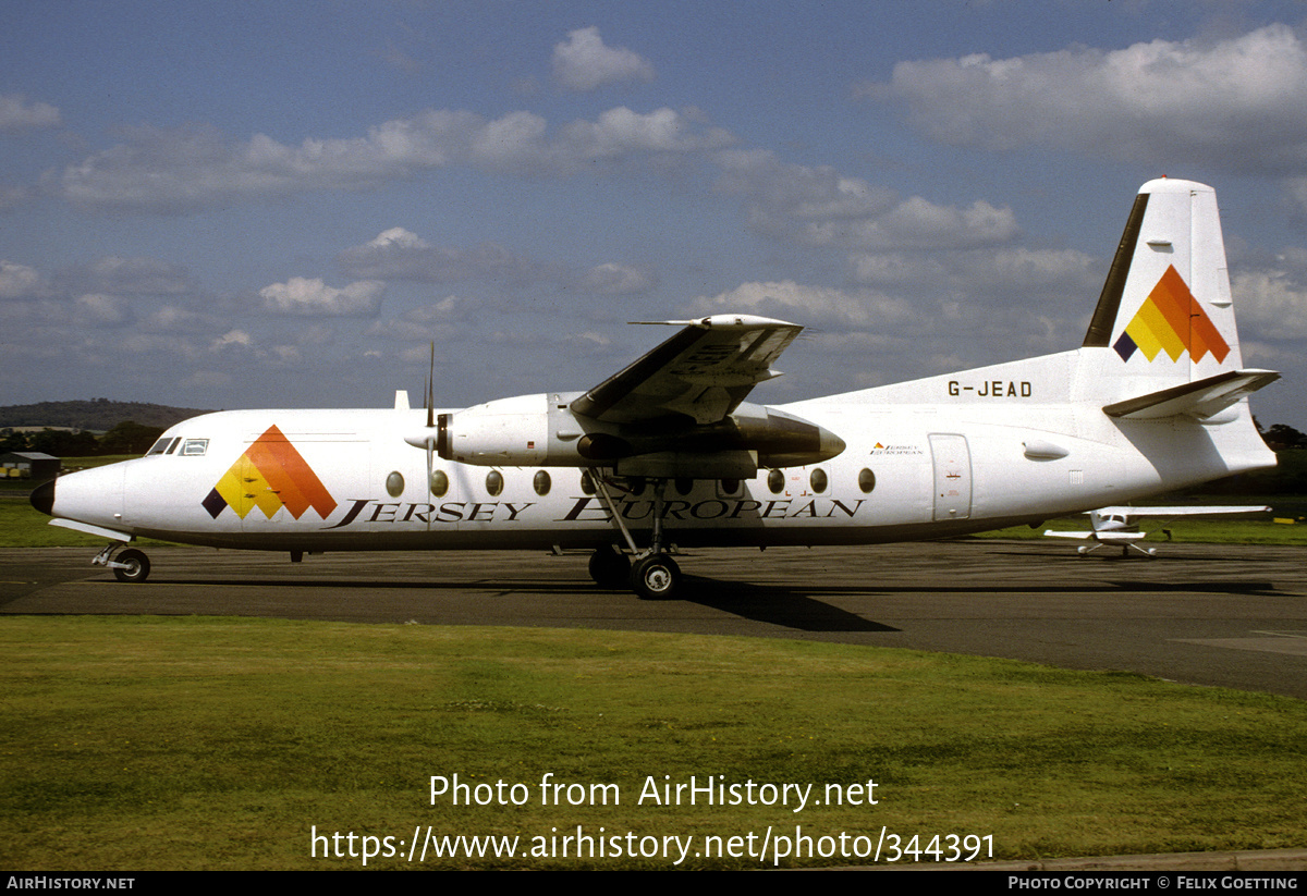 Aircraft Photo of G-JEAD | Fokker F27-500 Friendship | Jersey European Airways | AirHistory.net #344391