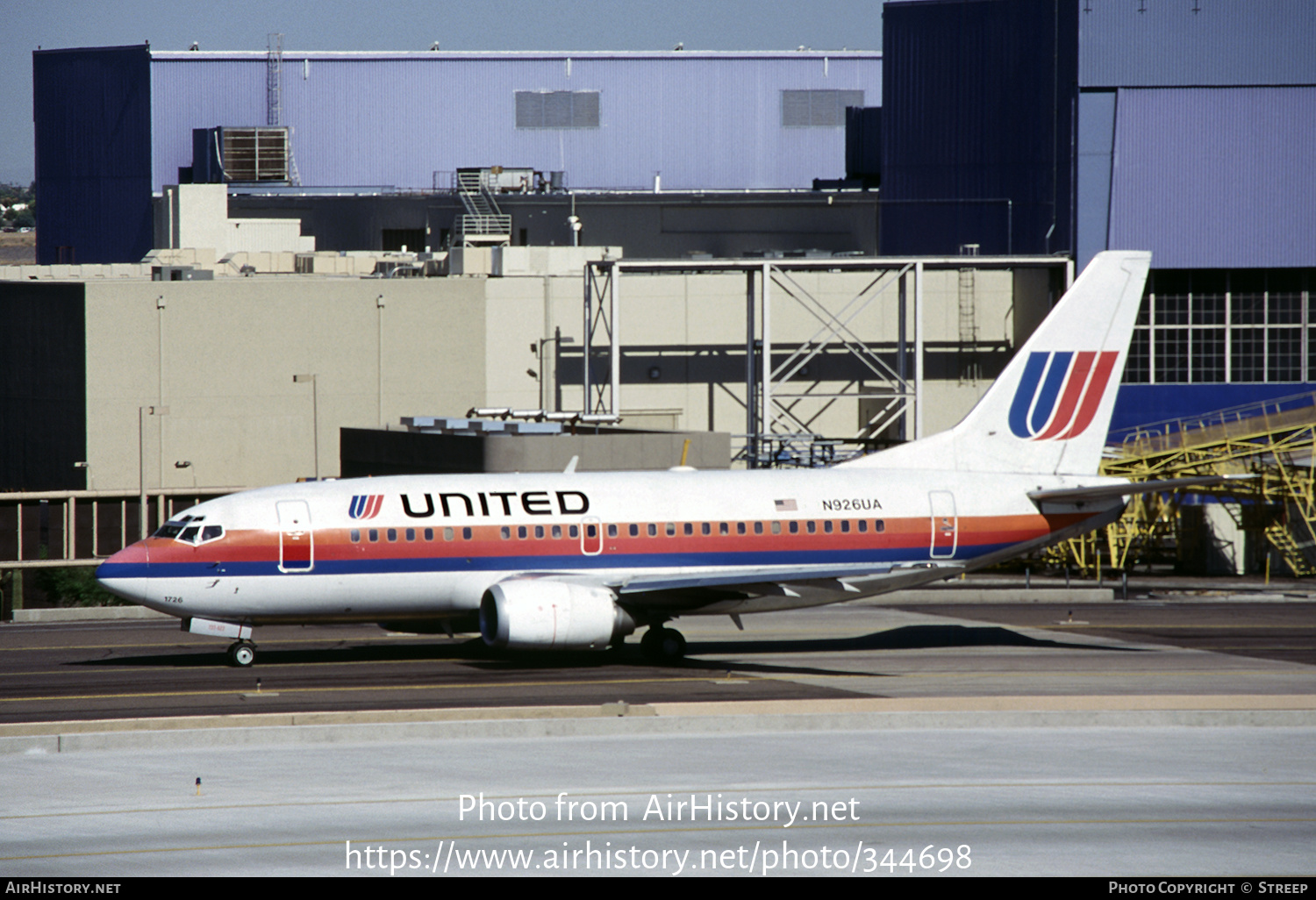 Aircraft Photo of N926UA | Boeing 737-522 | United Airlines | AirHistory.net #344698