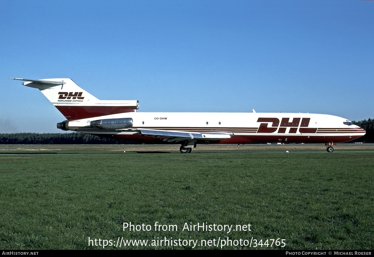 Aircraft Photo of OO-DHW | Boeing 727-223/Adv(F) | DHL Worldwide Express | AirHistory.net #344765