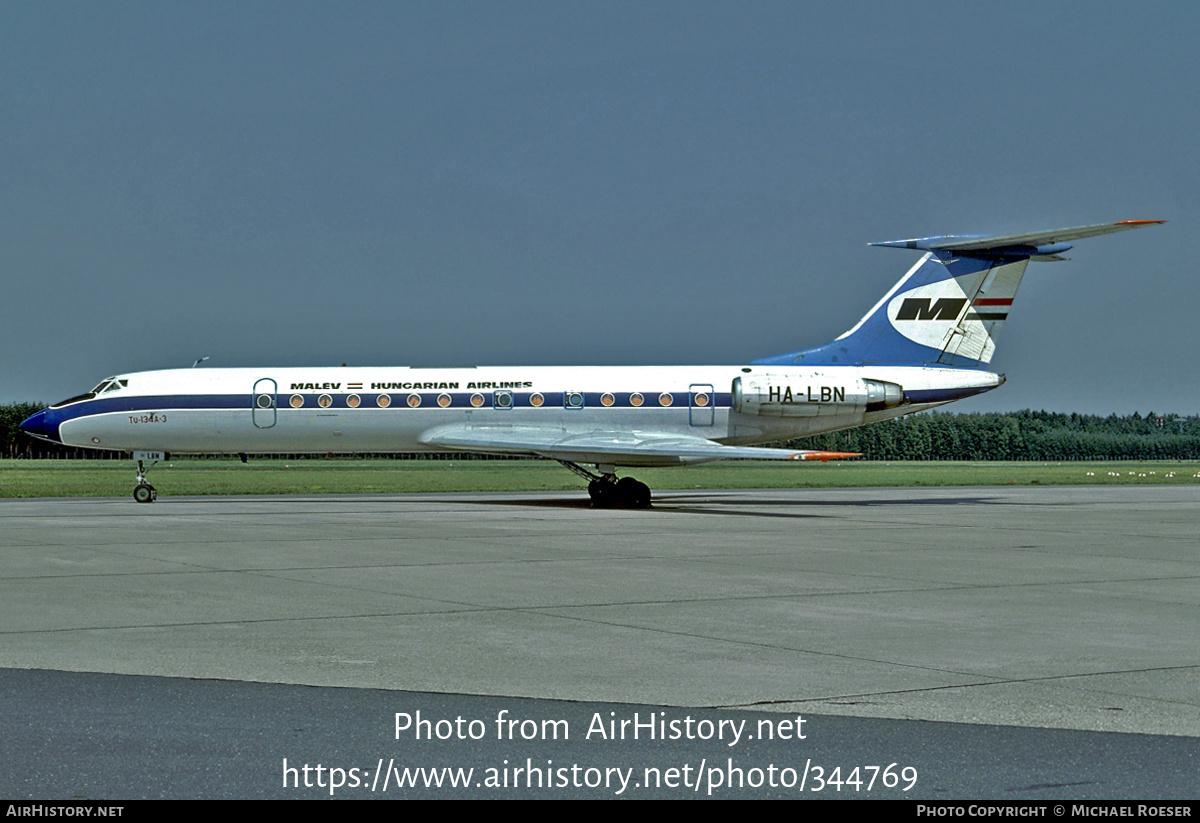 Aircraft Photo of HA-LBN | Tupolev Tu-134A-3 | Malév - Hungarian Airlines | AirHistory.net #344769