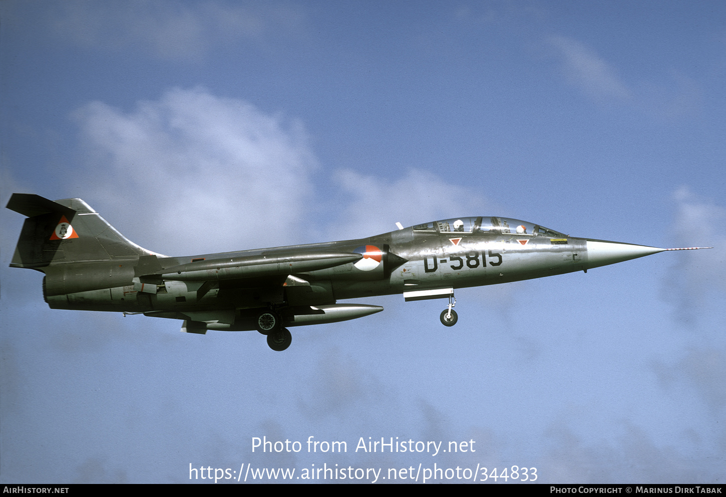 Aircraft Photo of D-5815 | Lockheed TF-104G Starfighter | Netherlands - Air Force | AirHistory.net #344833