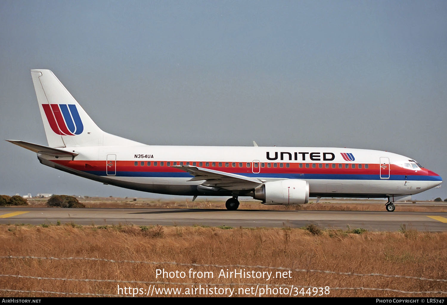 Aircraft Photo of N354UA | Boeing 737-322 | United Airlines | AirHistory.net #344938