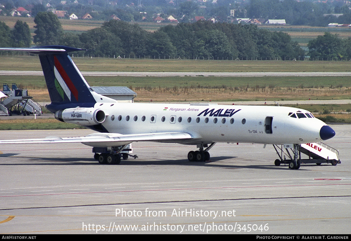 Aircraft Photo of HA-LBR | Tupolev Tu-134A-3 | Malév - Hungarian Airlines | AirHistory.net #345046