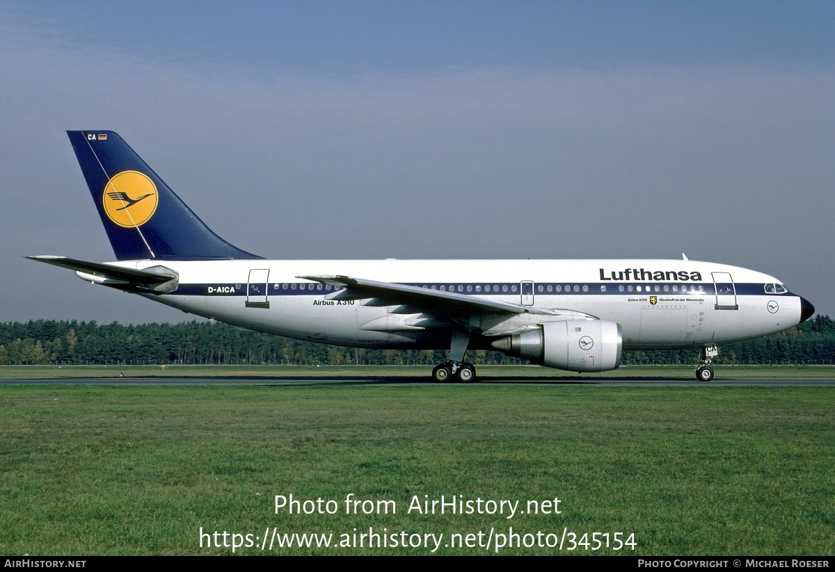 Aircraft Photo of D-AICA | Airbus A310-203 | Lufthansa | AirHistory.net #345154