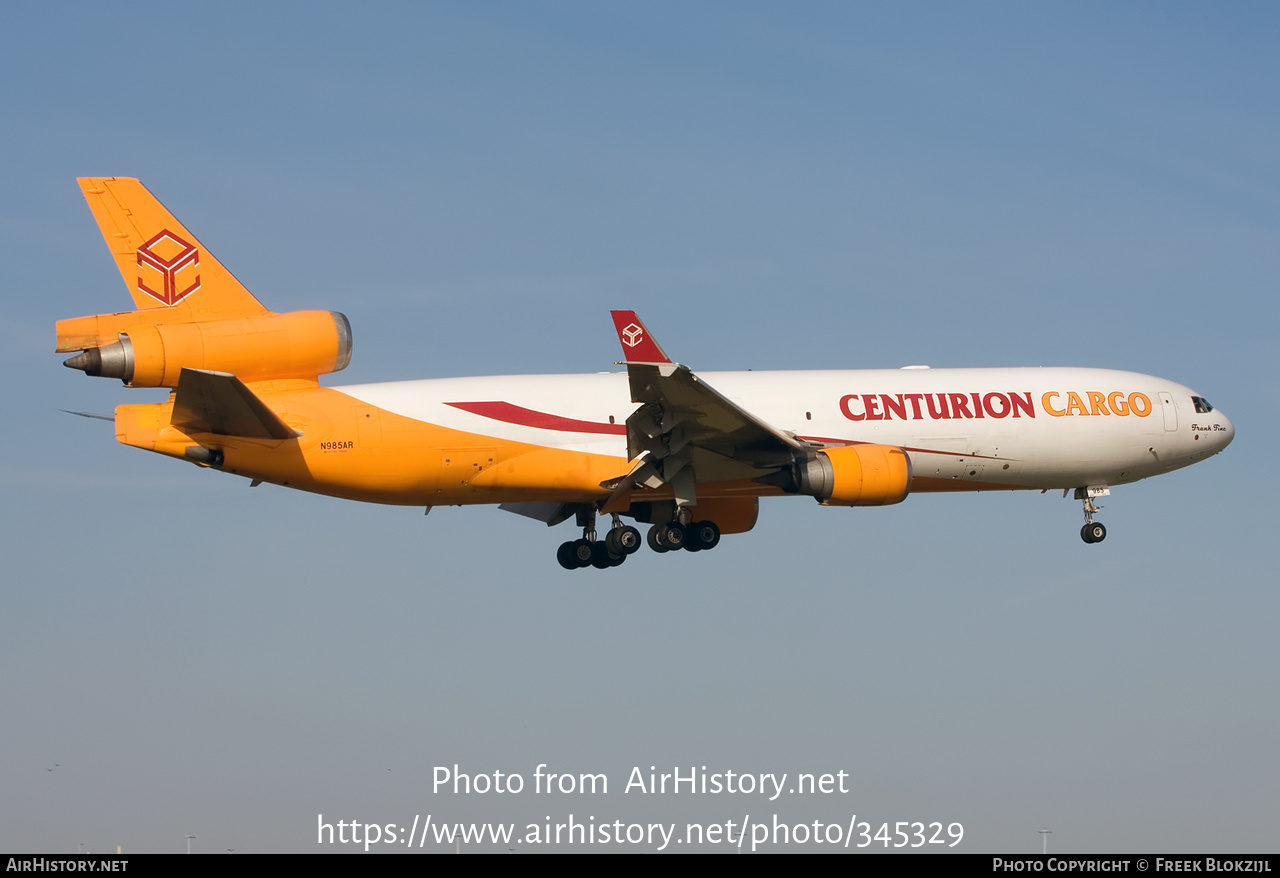 Aircraft Photo of N985AR | McDonnell Douglas MD-11/F | Centurion Cargo | AirHistory.net #345329