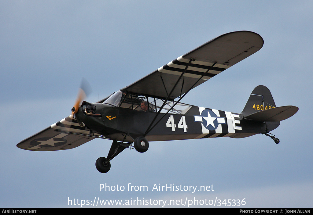 Aircraft Photo of G-BECN / 480480 | Piper J-3C-65 Cub | USA - Air Force | AirHistory.net #345336