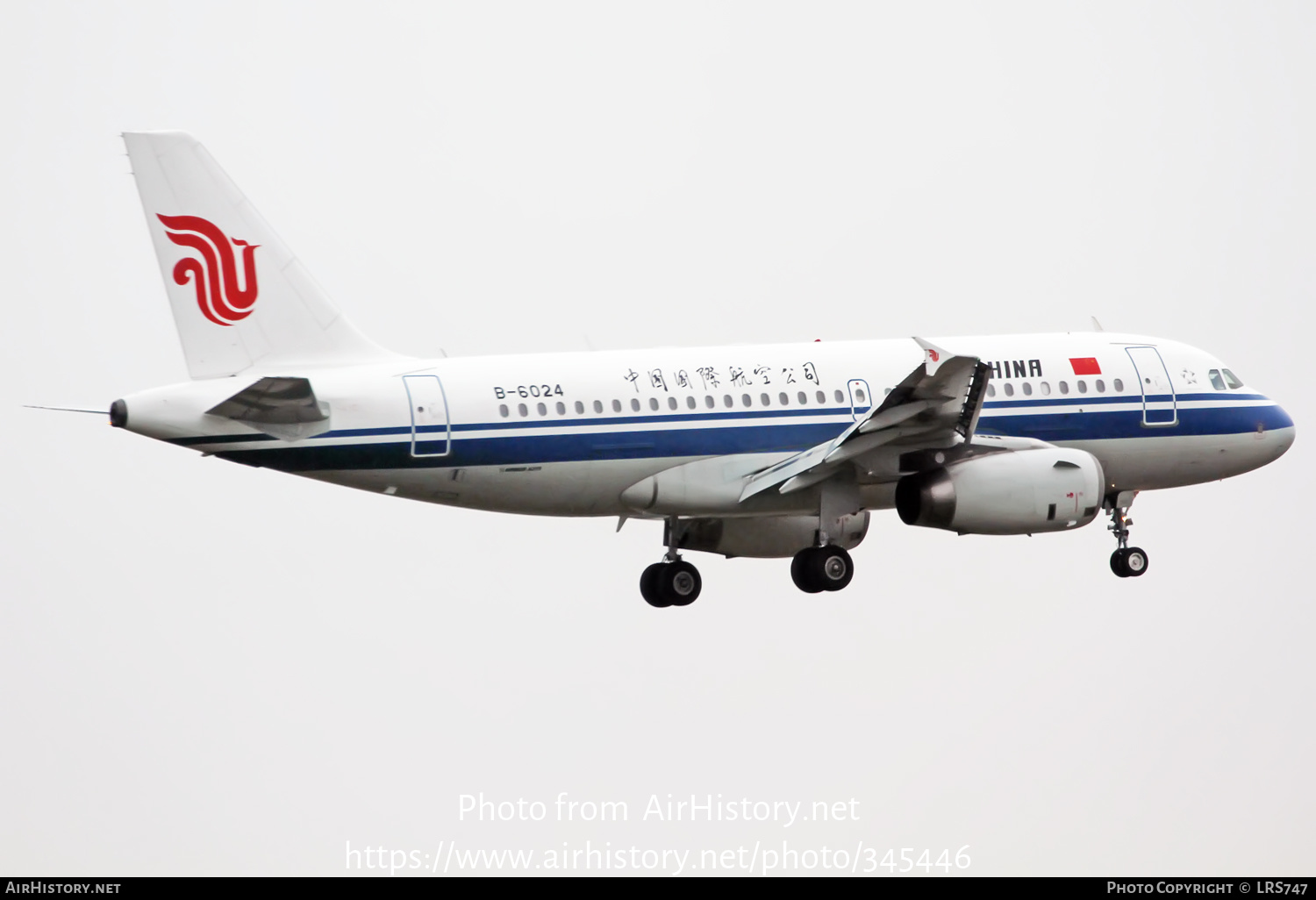 Aircraft Photo of B-6024 | Airbus A319-132 | Air China | AirHistory.net #345446