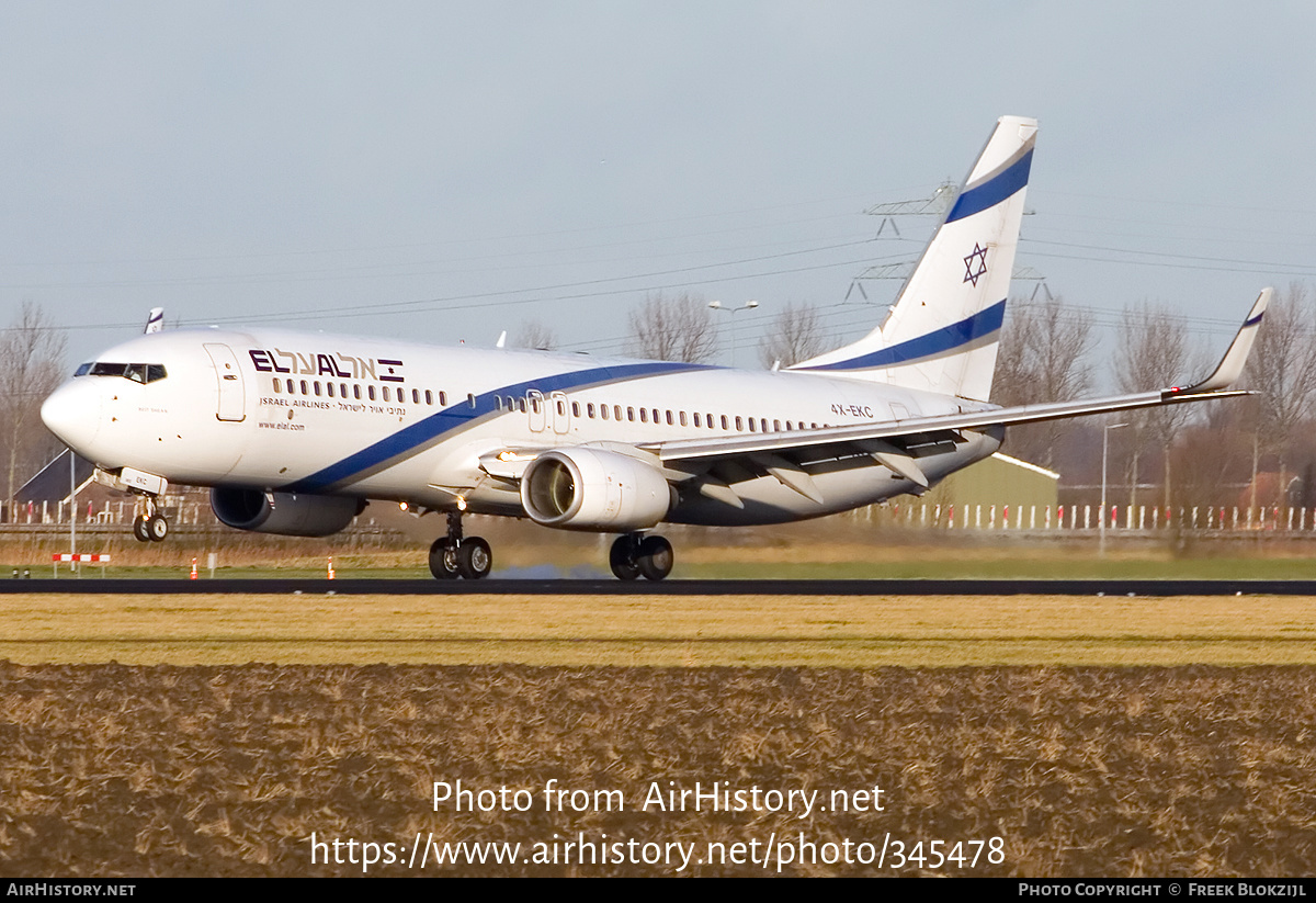 Aircraft Photo of 4X-EKC | Boeing 737-858 | El Al Israel Airlines | AirHistory.net #345478