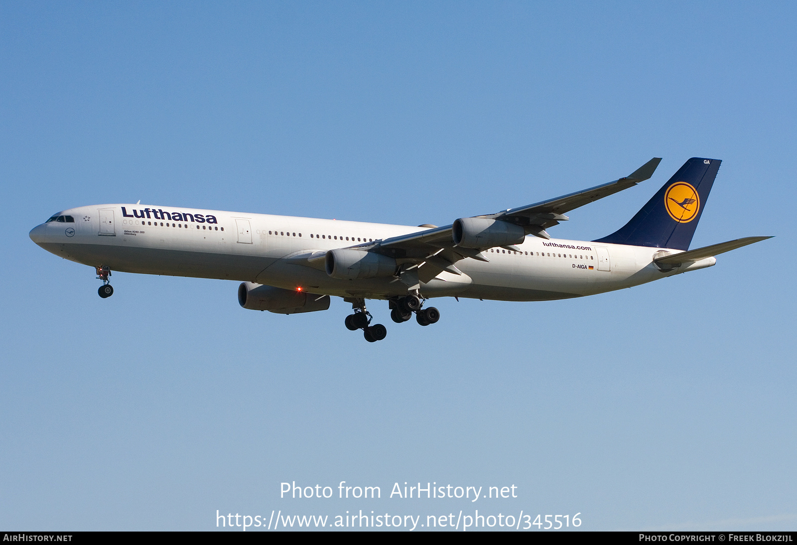 Aircraft Photo of D-AIGA | Airbus A340-311 | Lufthansa | AirHistory.net #345516