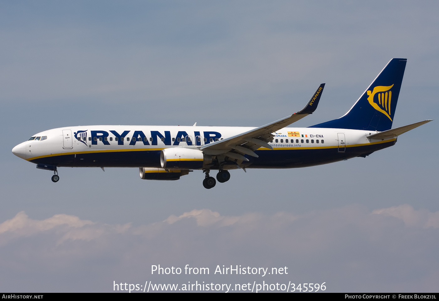 Aircraft Photo of EI-ENA | Boeing 737-8AS | Ryanair | AirHistory.net #345596