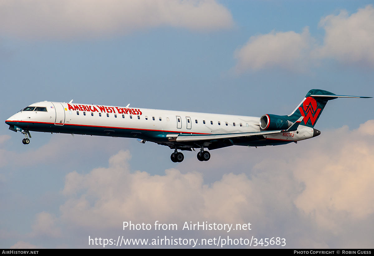 Aircraft Photo of N907FJ | Bombardier CRJ-900LR (CL-600-2D24) | America West Express | AirHistory.net #345683