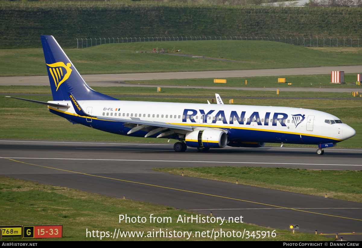 Aircraft Photo of EI-FIL | Boeing 737-8AS | Ryanair | AirHistory.net #345916