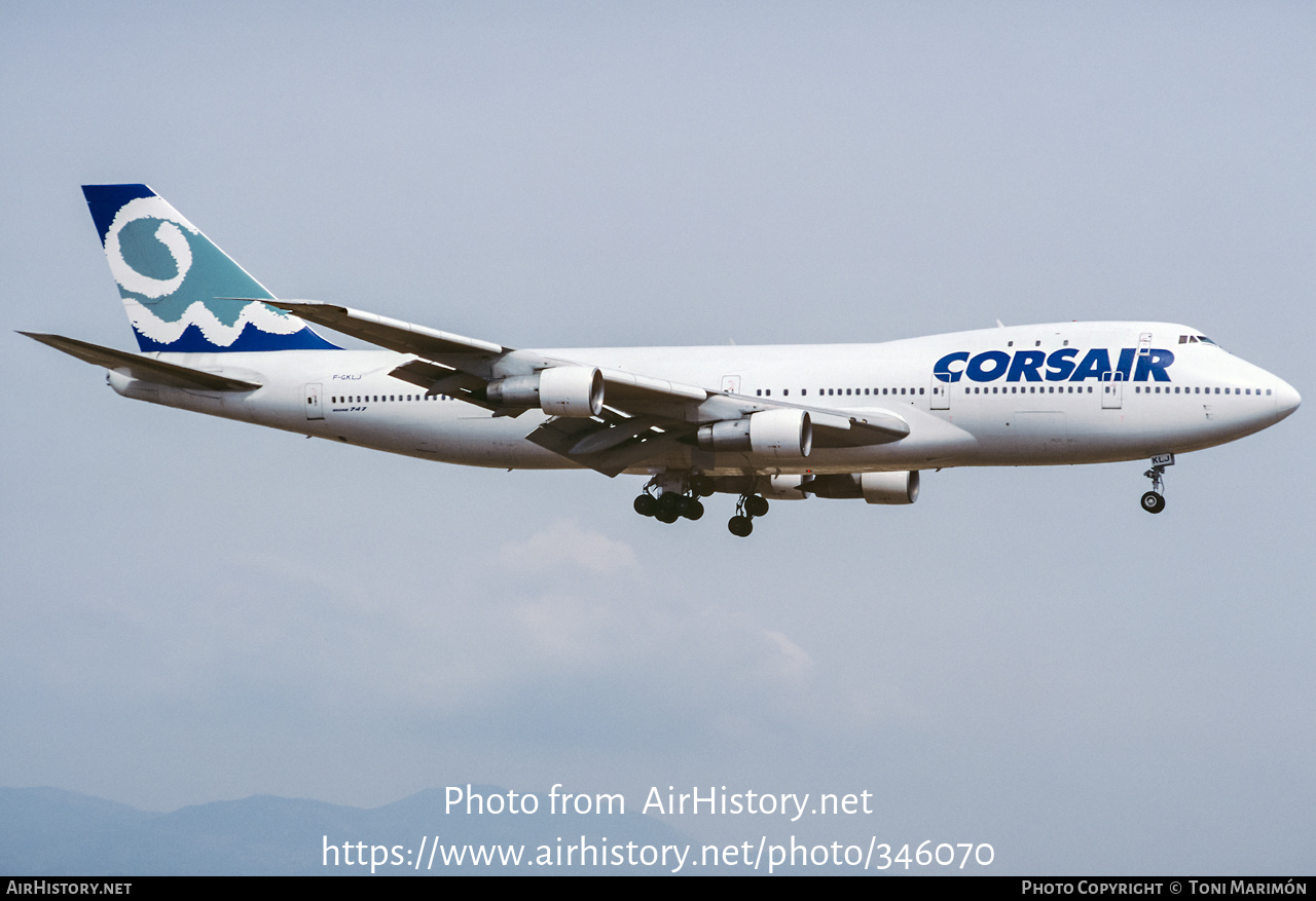 Aircraft Photo of F-GKLJ | Boeing 747-121 | Corsair | AirHistory.net #346070