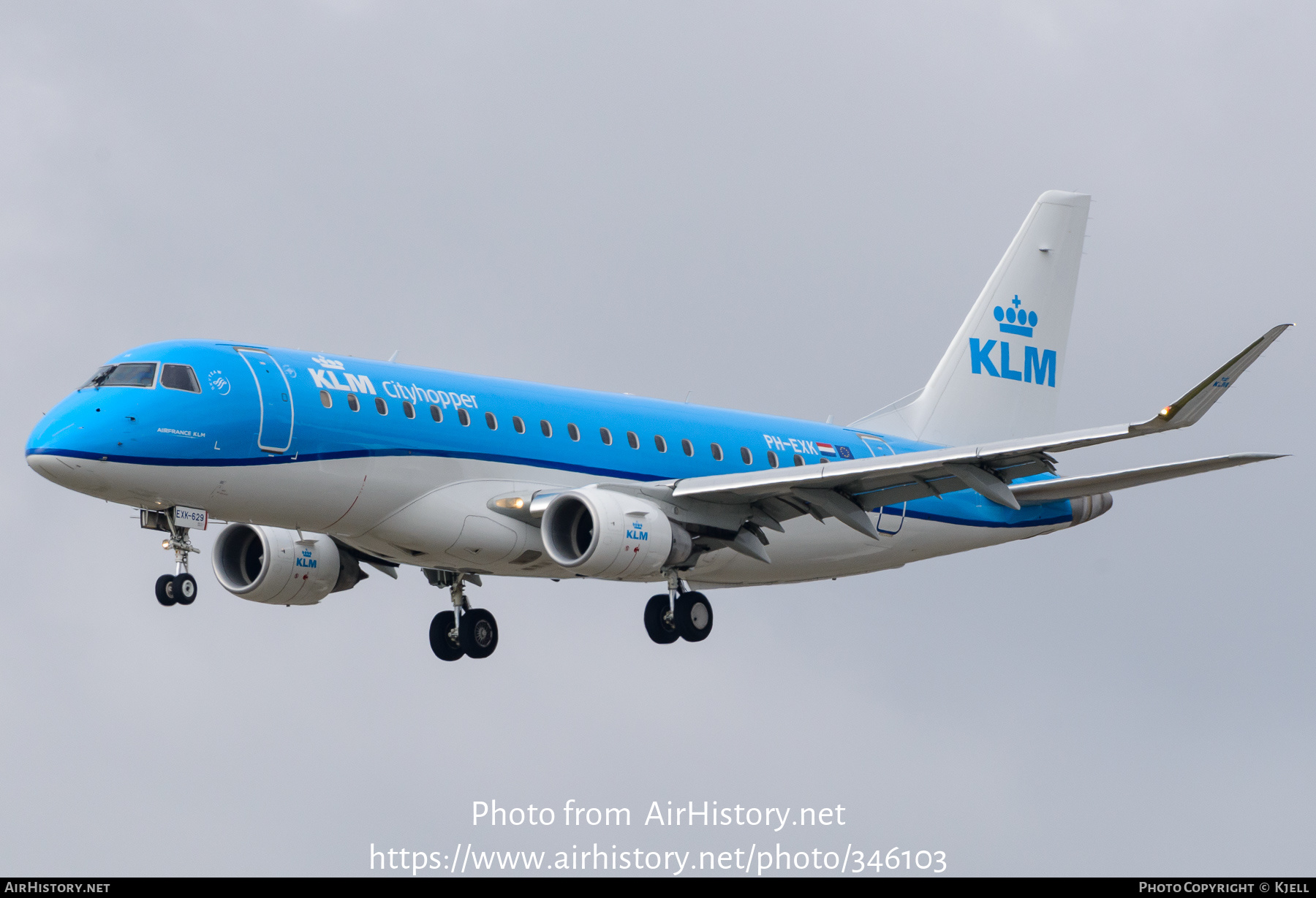 Aircraft Photo of PH-EXK | Embraer 175STD (ERJ-170-200STD) | KLM Cityhopper | AirHistory.net #346103