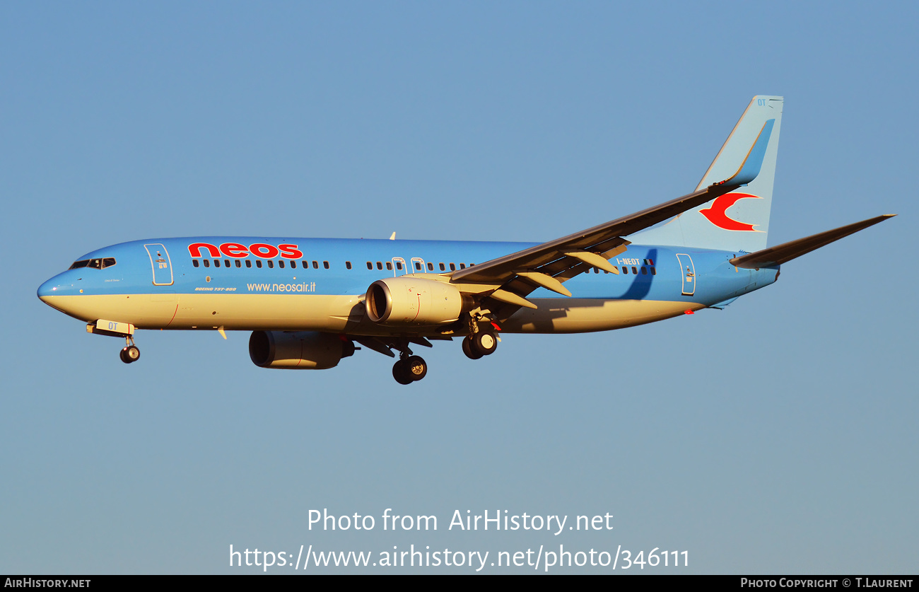 Aircraft Photo of I-NEOT | Boeing 737-86N | Neos | AirHistory.net #346111