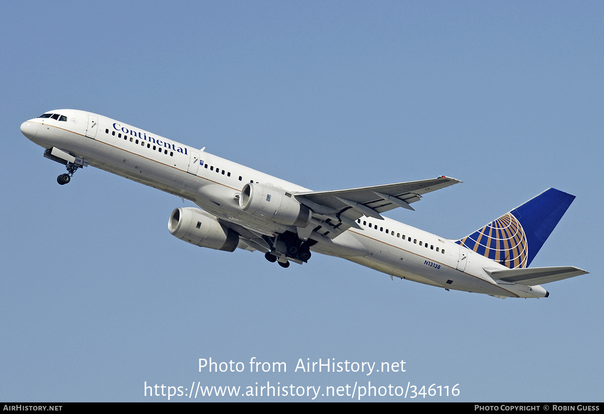 Aircraft Photo of N13138 | Boeing 757-224 | Continental Airlines | AirHistory.net #346116