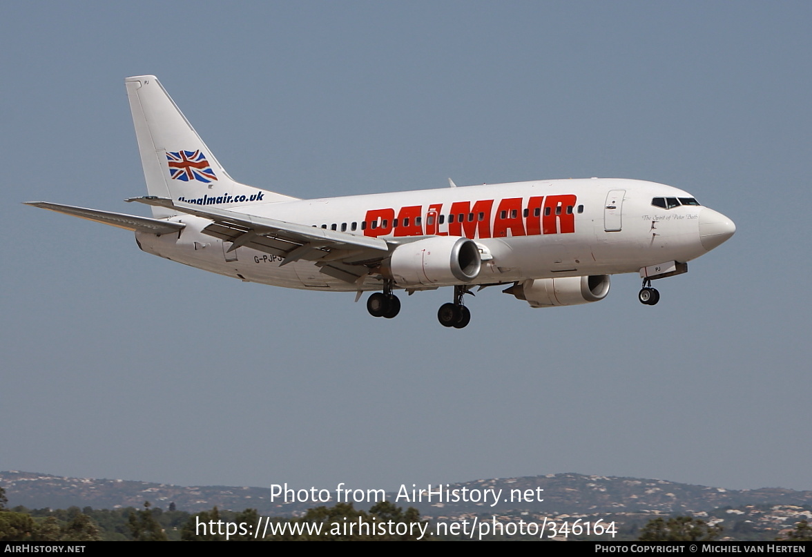 Aircraft Photo of G-PJPJ | Boeing 737-5H6 | Palmair | AirHistory.net #346164